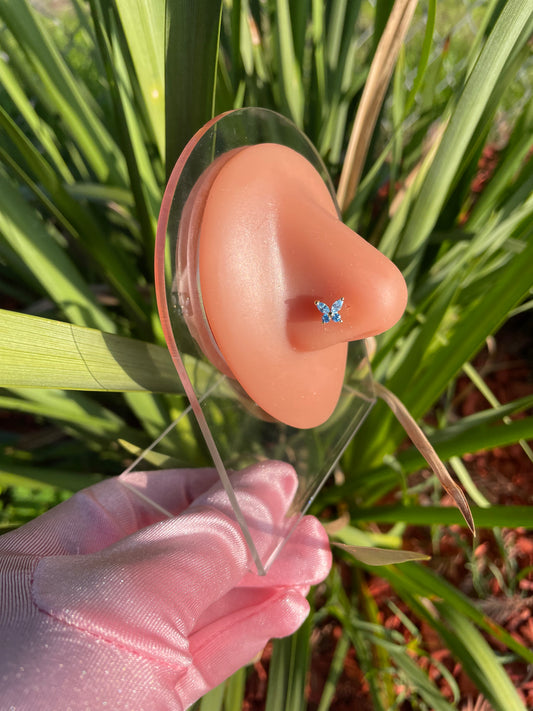 Arctic Butterfly Nose Ring