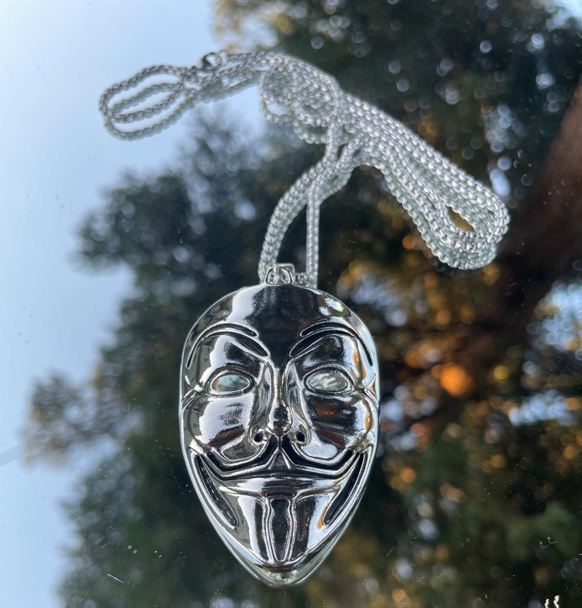 Anonymous Mask Necklace
