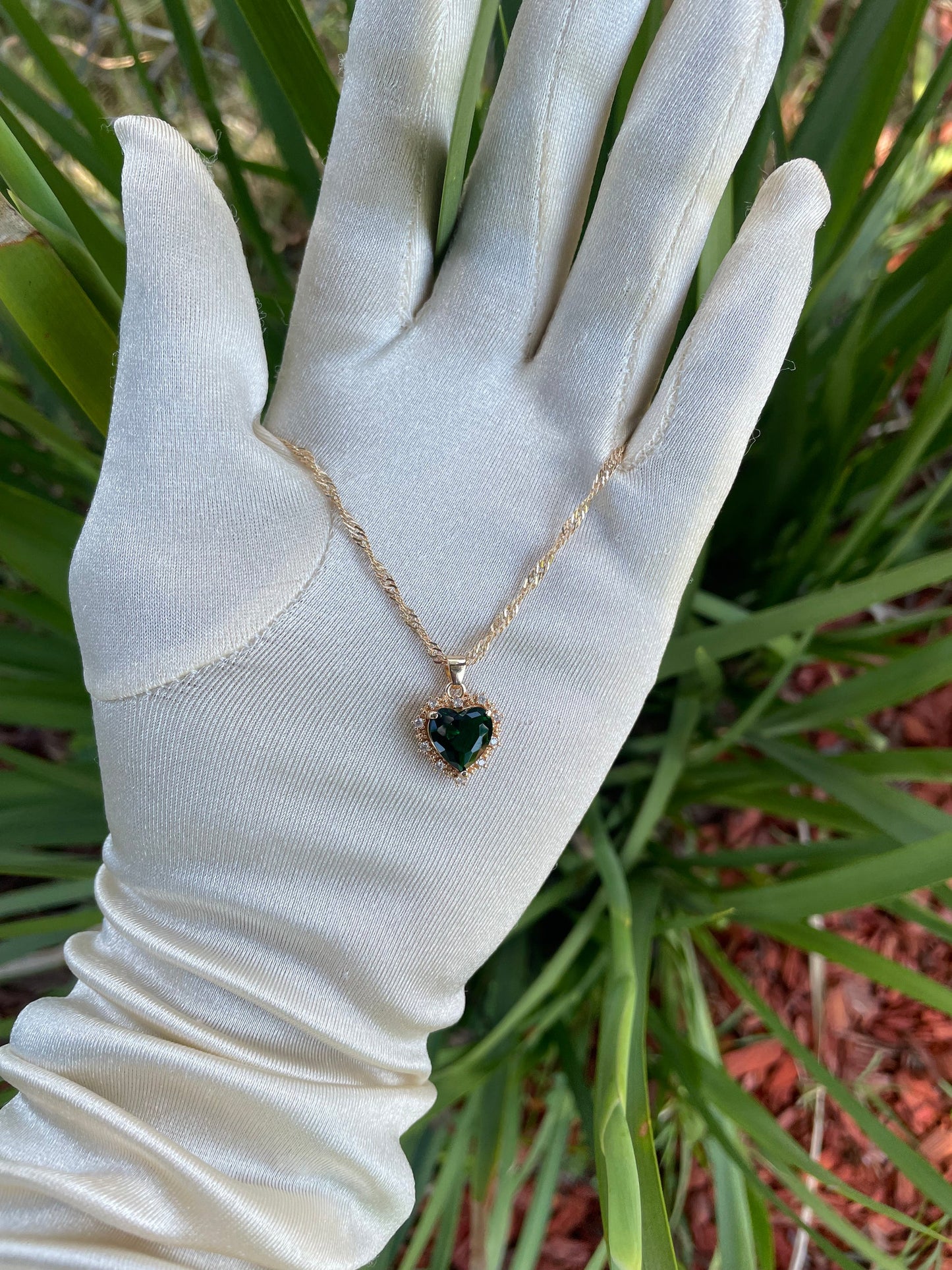 Diamond Heart Sapphire Pendant