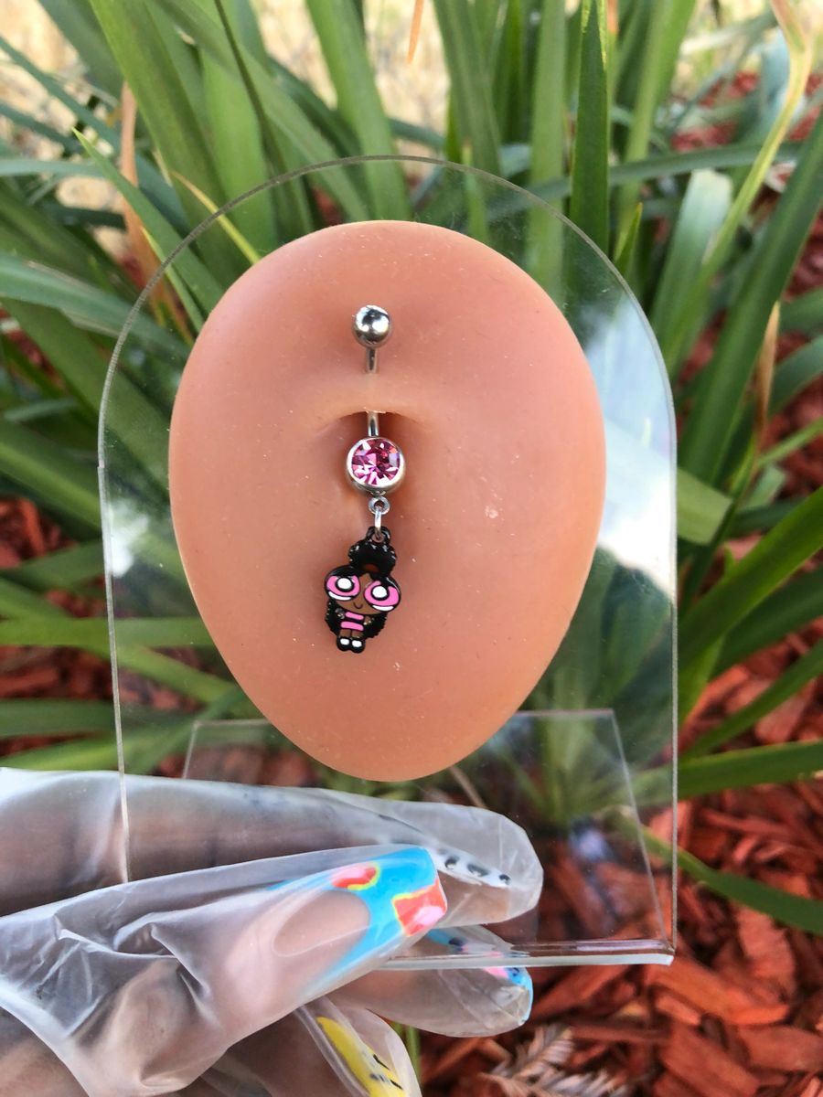 Melanin Power Puff Girl Belly Ring